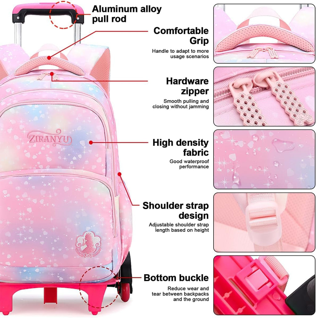 3-Piece School Set – Rolling Backpack