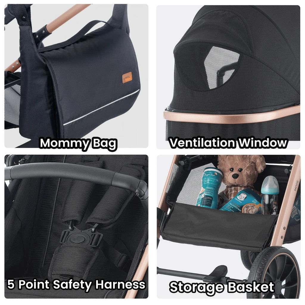 Accombe 2-in-1 Baby Stroller