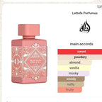 Screenshot of a smartphone displaying a perfume app with product images and price details.