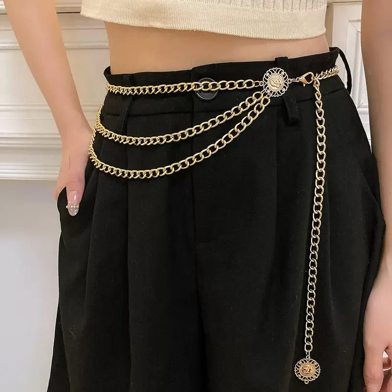 Multi-Layer Metal Waist Belt