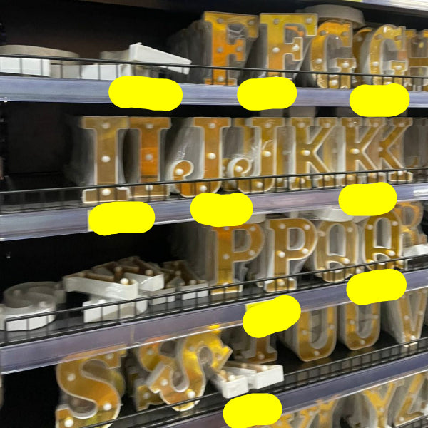 Gold LED Marquee Letter Lights