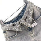 Folded Waist Mini Skirt