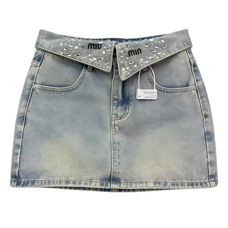 Folded Waist Mini Skirt