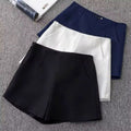 High Waist Zipper Flared Shorts