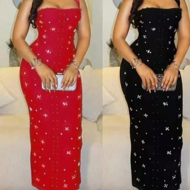 Luxury Embellished Bandage Dress