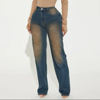 Vintage Washed Denim Jeans