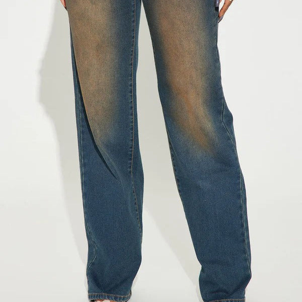 Vintage Washed Denim Jeans