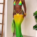 3pc Colorblock Swimsuit Set