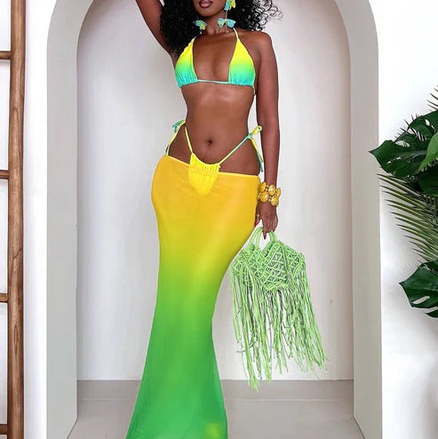 3pc Colorblock Swimsuit Set