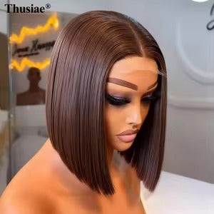 Straight Human Hair Bob Wig