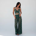 Laser-Cut Floral Tankini Set