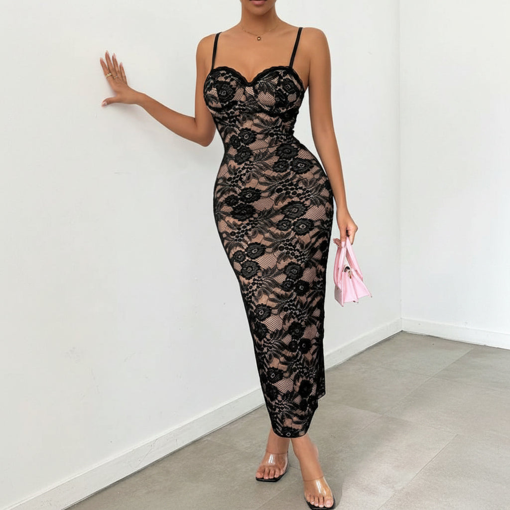 Floral Lace Maxi Dress