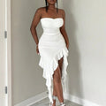 White Strapless Bodycon Dress