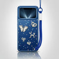 Blue Butterfly & Heart Charms Case