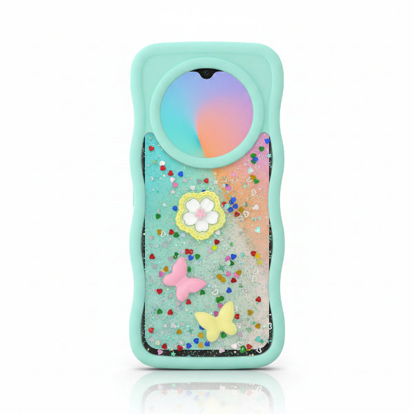 Glitter & Flower Confetti Clear Case