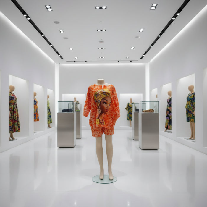 Orange Tie-Dye with Woman Graphic