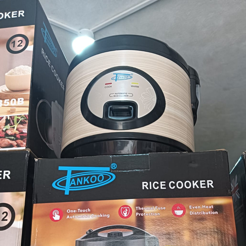 TANKOO rice cooker packaging with price tag on a shelf