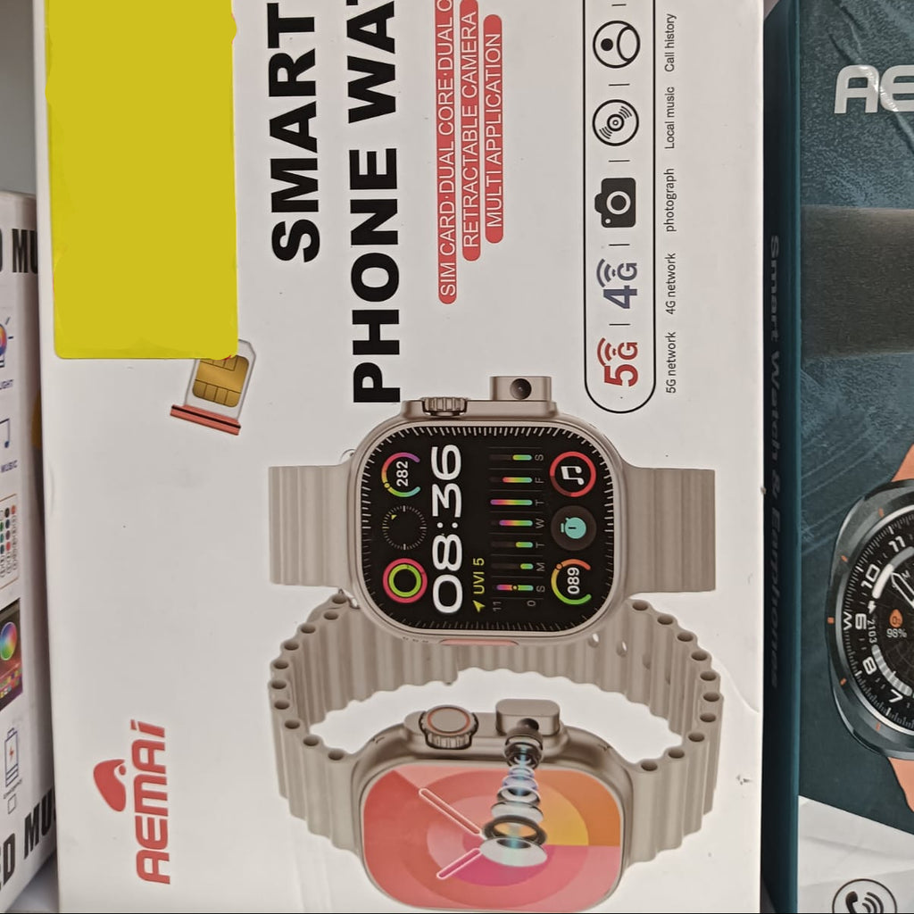 Box of a smart phone watch with a price tag on it