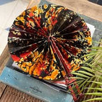 Handmade African Print Folding Fan