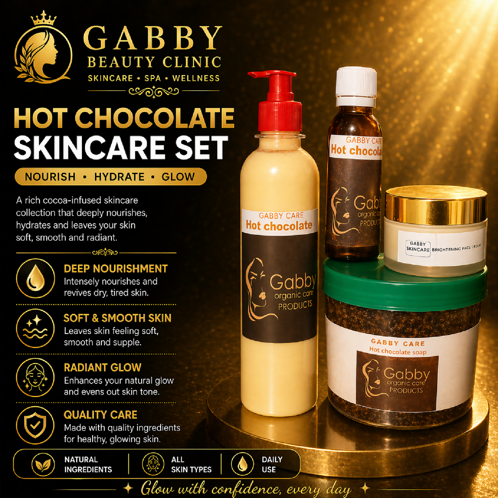 Gabby Beauty Clinic Hot Chocolate Skincare Set