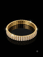 Glamour" 3-Row Crystal Bracelet