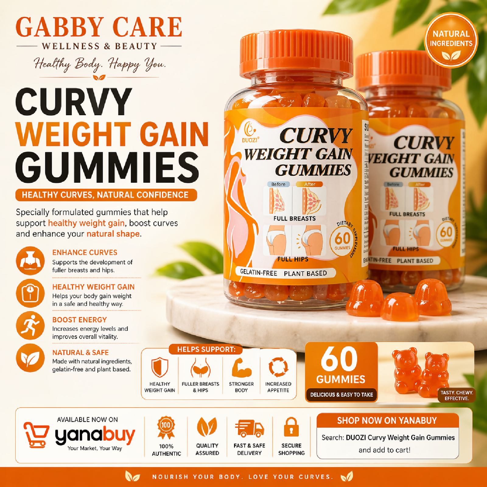 Duozì Curvy Weight Gain Gummies