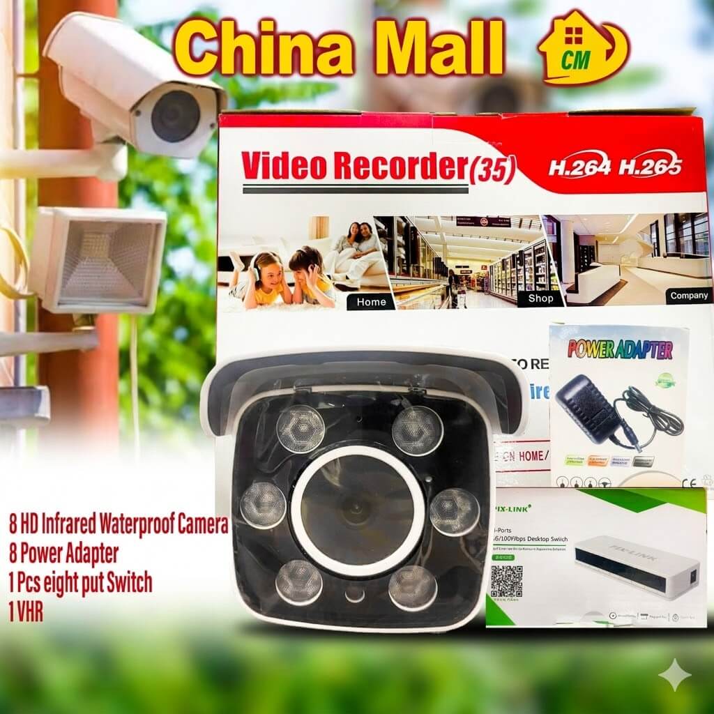 8-Camera Video Surveillance System Kit