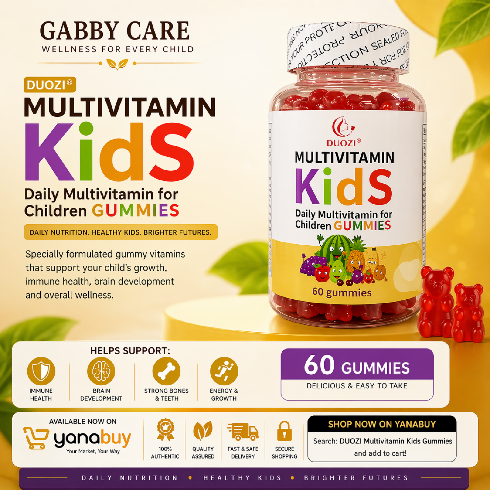 MULTIVITAMIN KIDS ( 60 Gummies)