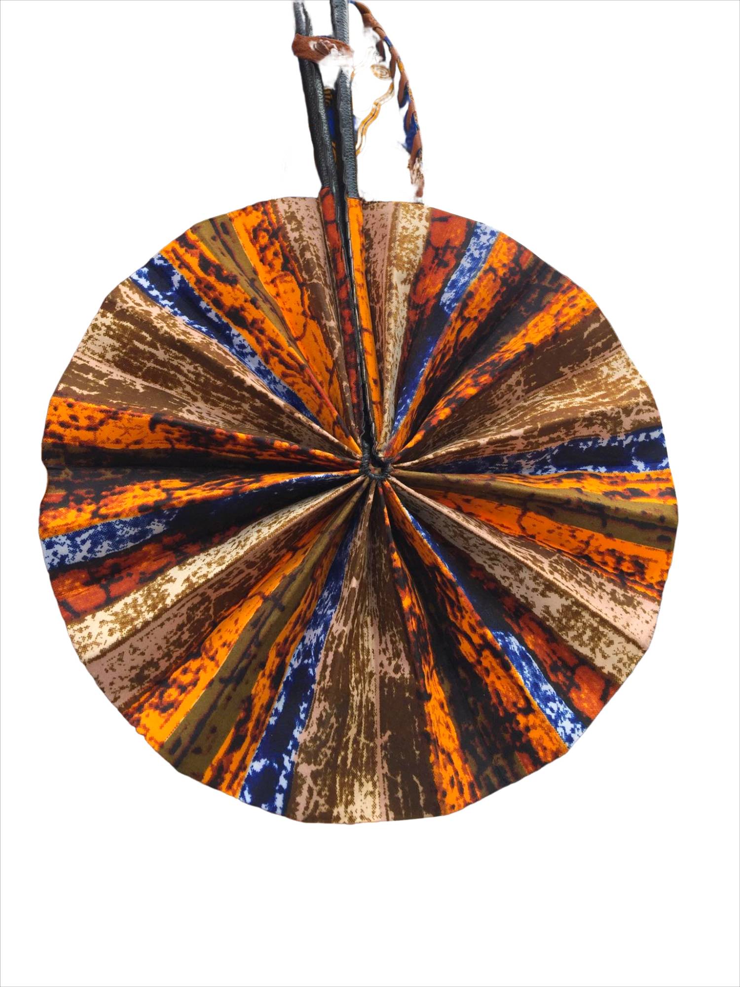 Handmade African Print Folding Fan