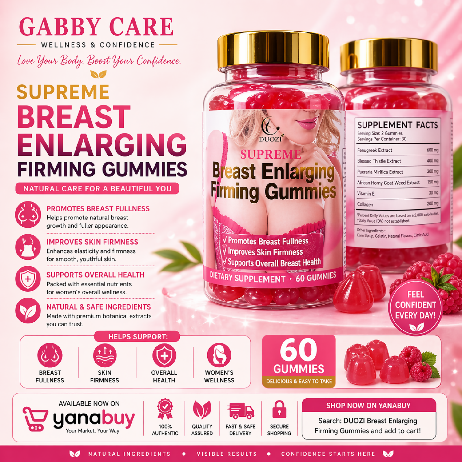 Duozì Supreme Breast Enlarging & Firming Gummies