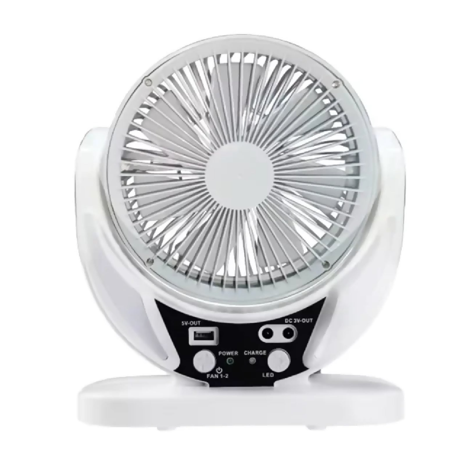 White and gray fan on a white background