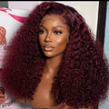 Burgundy Curly Pixie Frontal Wig