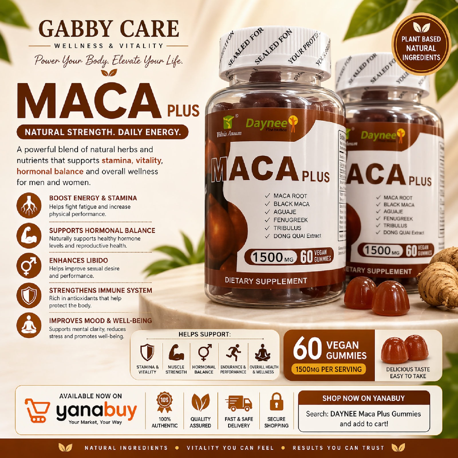 Maca Plus Energy & Hormonal Balance Gummies
