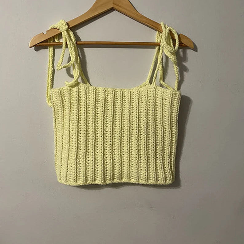 Handmade ribbed crochet