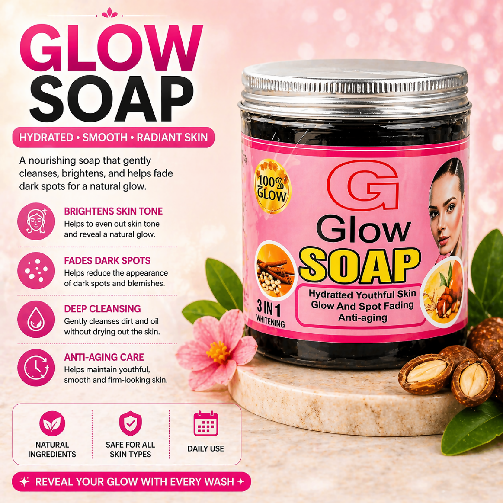 Glow Soap (3-in-1 Brightening Soap)