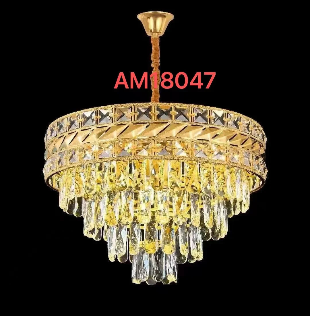 Golden Crystal Chandelier