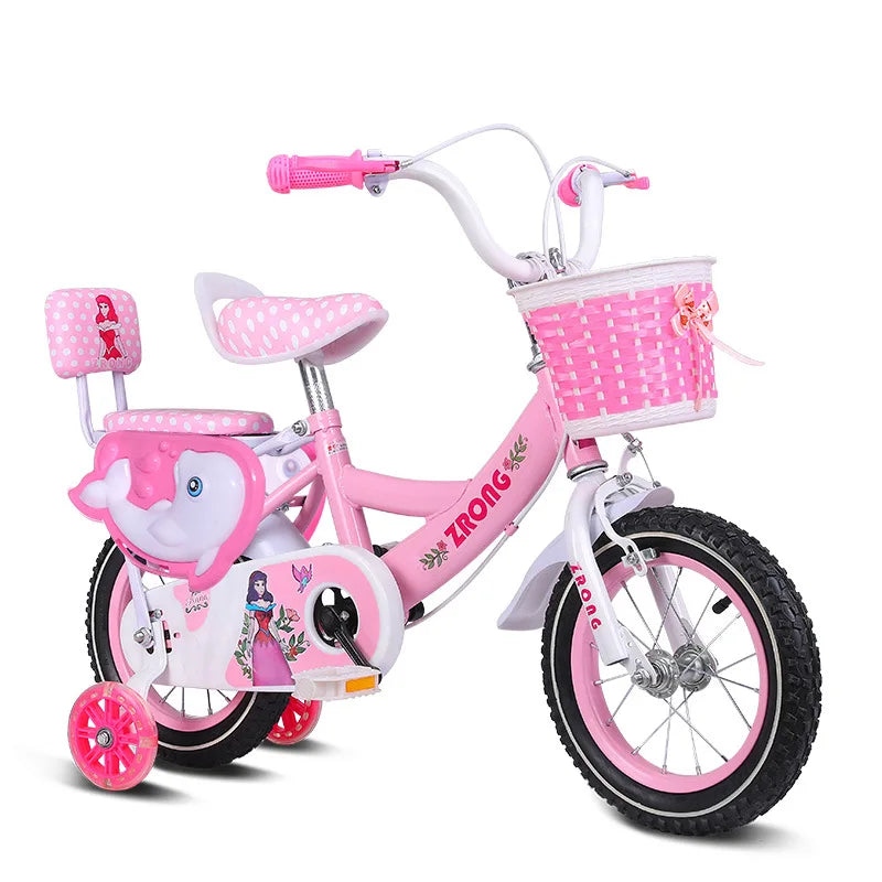 New Style Pink Girls' Bike with Basket