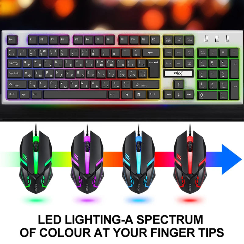 Office Dazzle Color Keyboard & Mouse Combo