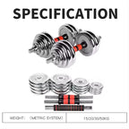 15 kg Cast Iron Adjustable Dumbbell Set