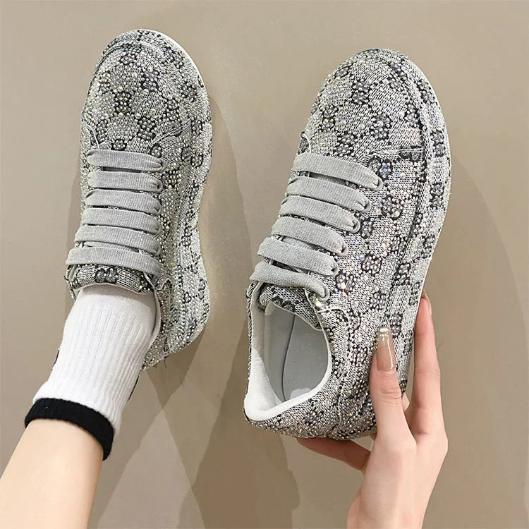 Rhinestone-Covered  Sneakers