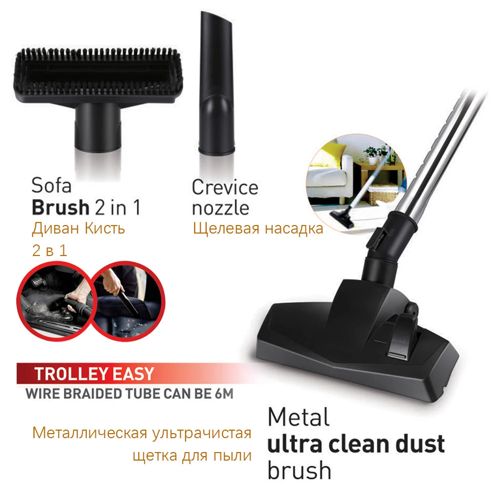 Bagless Vacuum Cleaner with Sofa Brush Nozzle