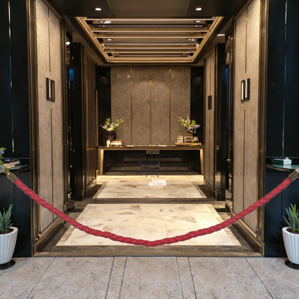 Gold Rope Barrier Stand