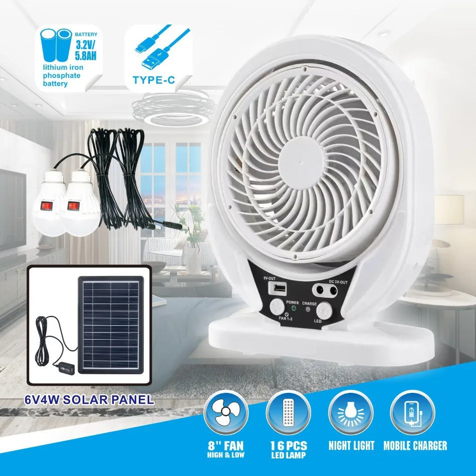 Solar Table Fan