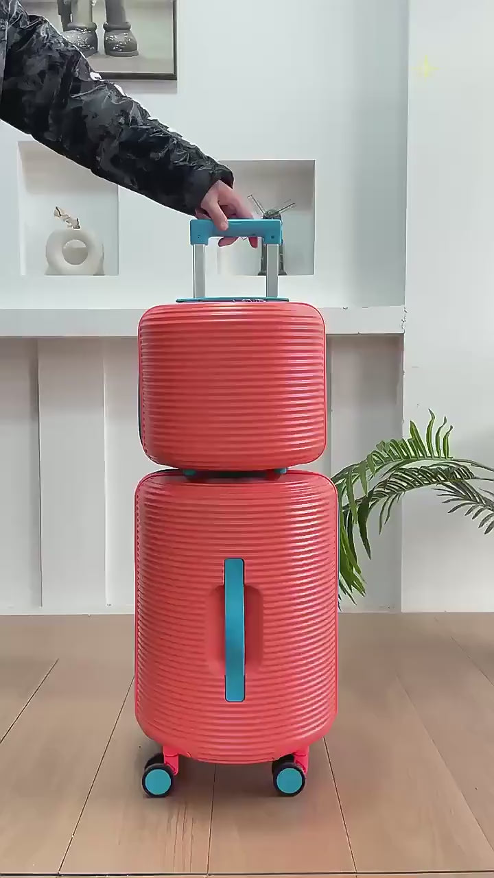 Unique Barrel Shape Hard-Shell Suitcase