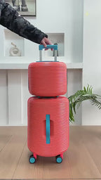 Unique Barrel Shape Hard-Shell Suitcase